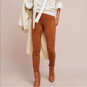 Anthropologie Faux Suede Leggings